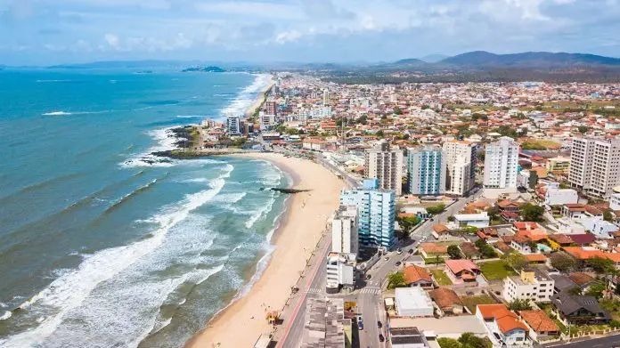 Praia central barra velha vista aerea