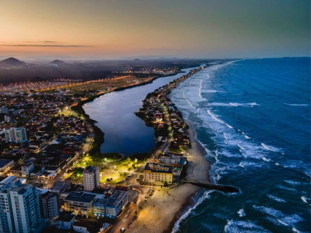 barra velha a noite lagoa
